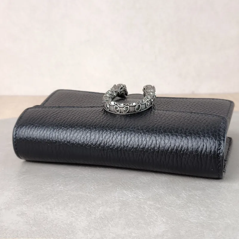 GUCCI Crossbody Bag Dionysus Black Calfskin Mini 16.5 × 4.5 × 10 cm — detail view 1 of 13