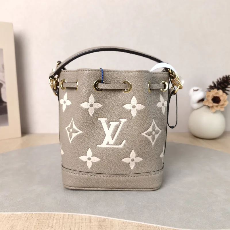 Louis Vuitton Crossbody Bag NANO NOÉ Bucket Bag Nano · White Monogram Empreinte Embossed Calfskin nano 13 × 10 × 16 cm — cover view 6 of 6