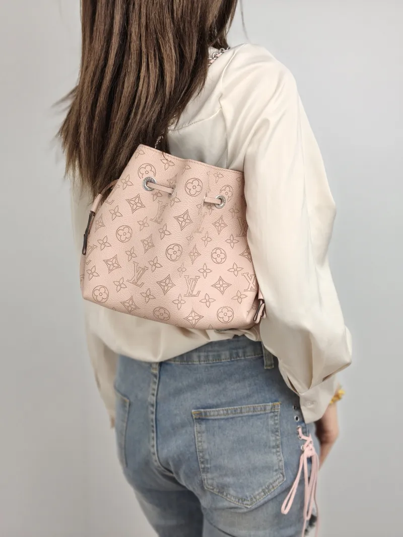 Louis Vuitton Crossbody Bag BELLA Pink Calfskin 22 × 14 × 19 cm — on-model view 2 of 2