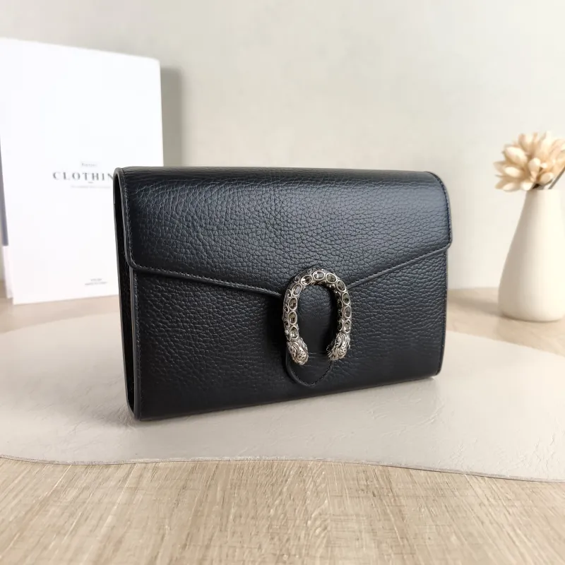 GUCCI Crossbody Bag Dionysus Collection Wallet woc Black Calfskin Mini 20 × 5 × 13 cm Conditioned — cover view 2 of 5