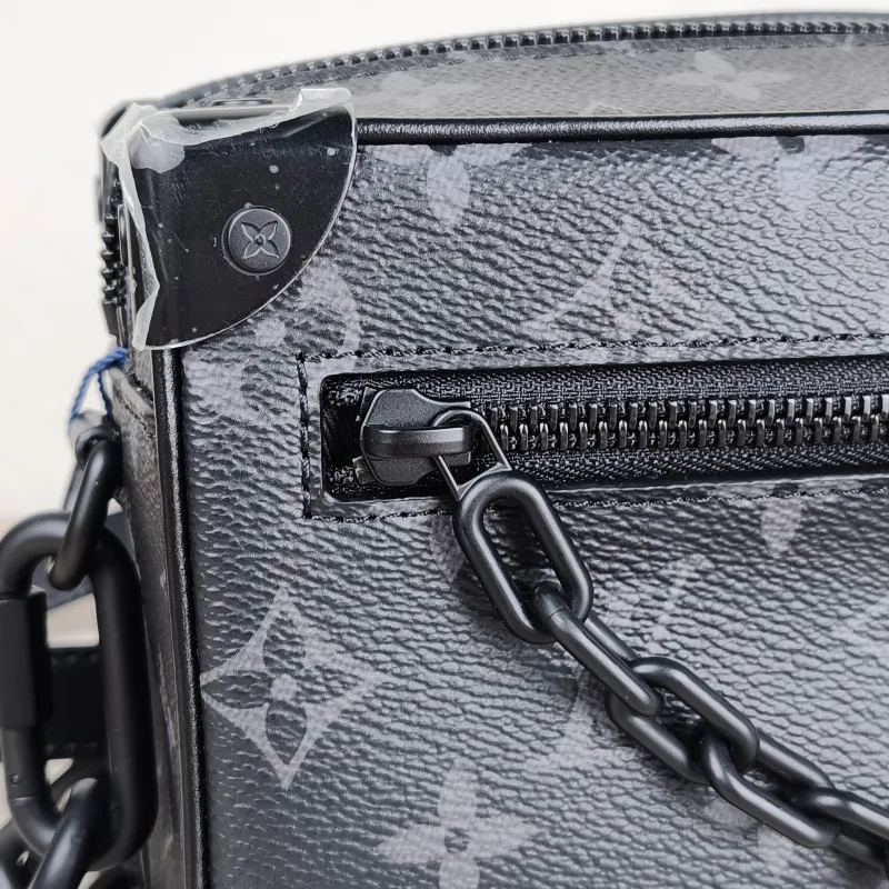 Louis Vuitton Crossbody Bag SOFT TRUNK Box Eclipse PVC Mini 18.5 × 8 × 13 cm — detail view 9 of 12