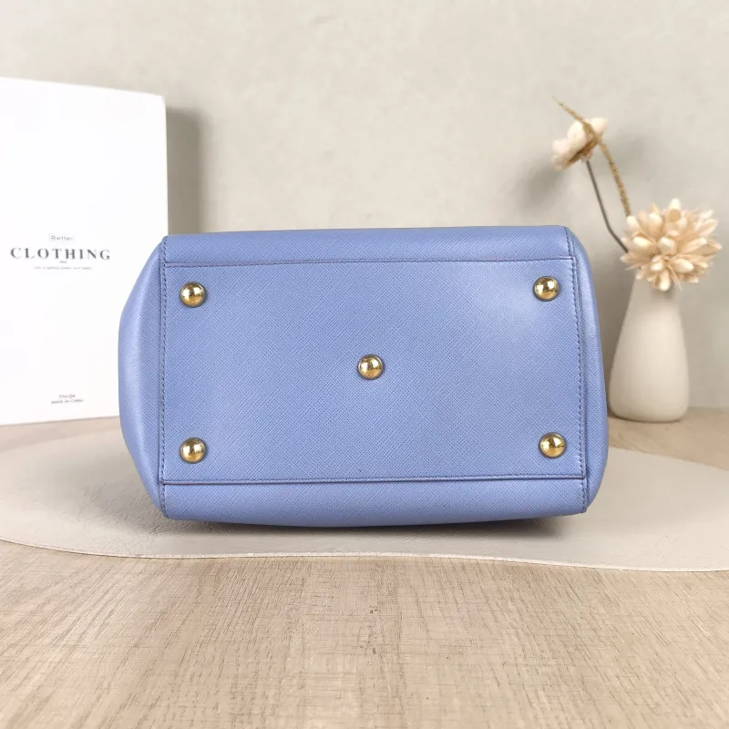 FERRAGAMO Shoulder Bag Tote Bag Blue Calfskin One Size20 × 14 × 20 cm — cover view 2 of 5