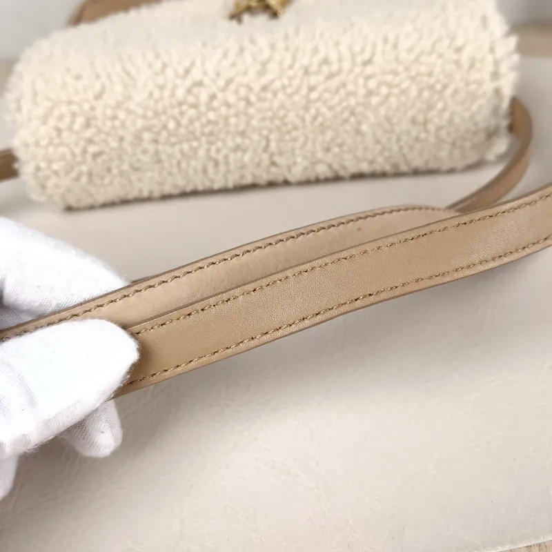 SAINT LAURENT Shoulder Bag Kaia Brown Suede · 17 × 6 × 16 cm — detail view 2 of 11