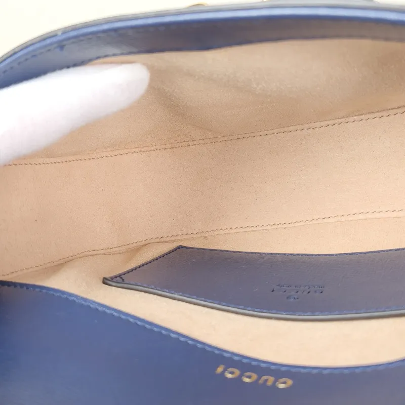 GUCCI Crossbody Bag Horsebit 1955 Horsebit Small Blue Monogram PVC Calfskin Small 20.5 × 5 × 14.5 cm — detail view 6 of 13