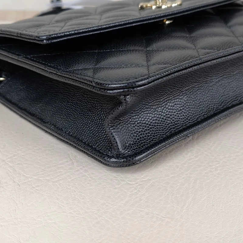 Chanel Backpack Backpack Black Grained Calfskin One Size 18.2 × 4 × 14 cm — detail view 6 of 13