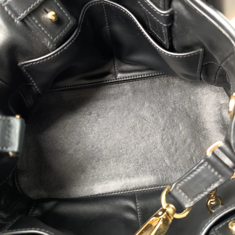 PRADA Top Handle Bag Tote Bag Black Calfskin One Size 29 × 15 × 17 cm — detail view 5 of 14