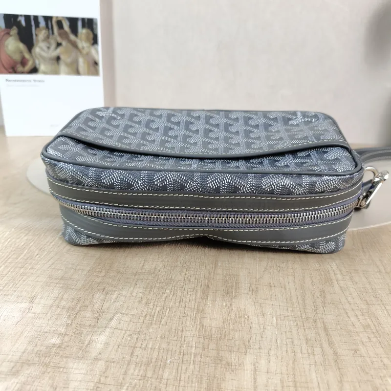 GOYARD Crossbody Bag Cap Vert Camera Bag Grey PVC Small 22 × 6.5 × 13 cm — detail view 9 of 10
