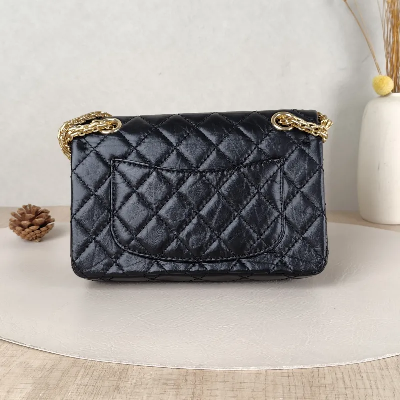 Chanel Crossbody Bag2.55 Edition Black Calfskinmini20 × 6 × 15.5 cm — cover view 3 of 5