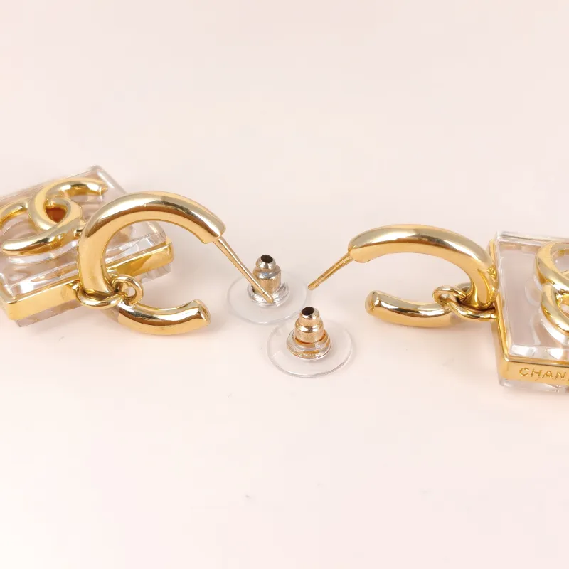 Chanel Earrings c Logo Earrings Gold · One Size — cover view 7 of 7