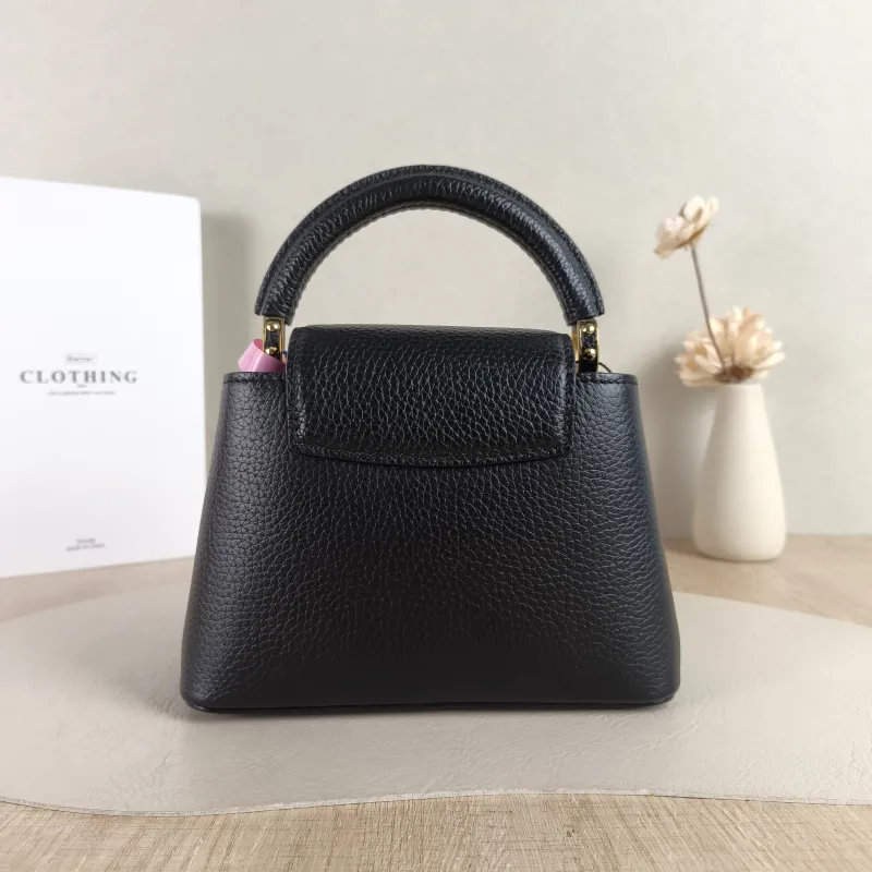 Louis Vuitton Crossbody Bag Capucines Black Calfskin Mini 21 × 8 × 14 cm — cover view 5 of 5