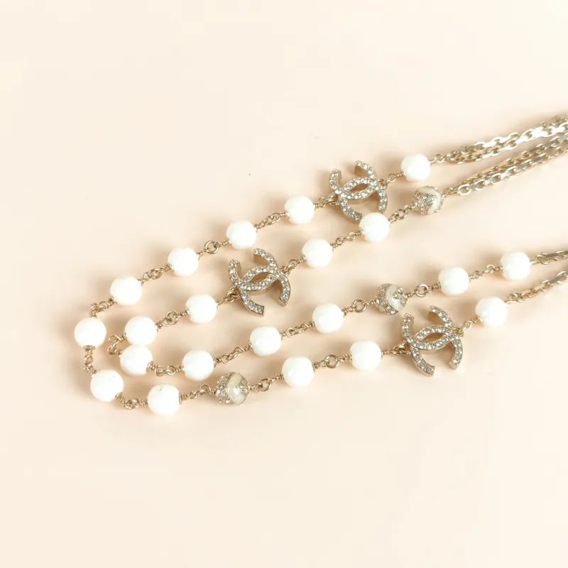 Chanel Necklace Pearl Necklace Gold Pearl One Size — cover view 3 of 6