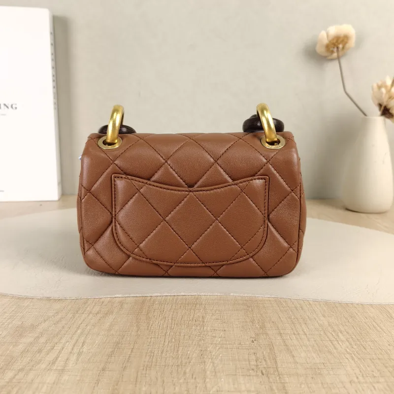 Chanel Crossbody Bag CF Mini Brown Lambskinmini17 × 6 × 12 cm — cover view 6 of 6