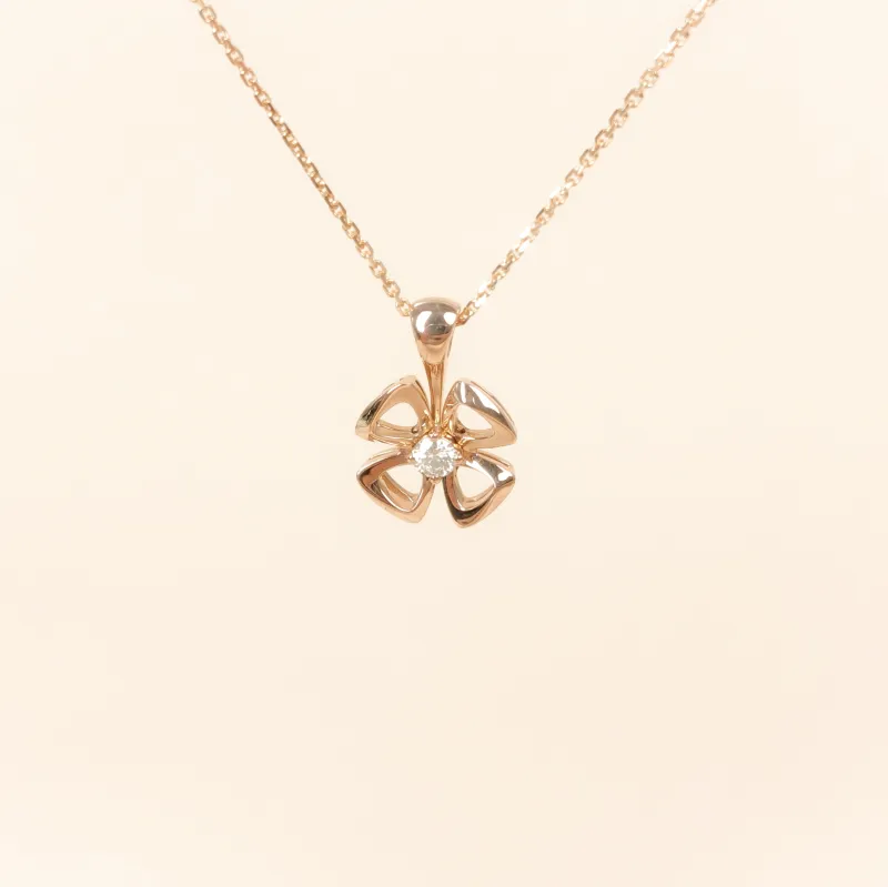 Bvlgari Necklace Fiorever Rose Gold Diamond18KR ose Gold One Size1.6*42