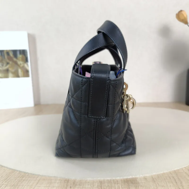 DIOR Top Handle Bag TOUJOURS Edition Black Calfskinmini13 × 12 × 15 cm — detail view 5 of 12