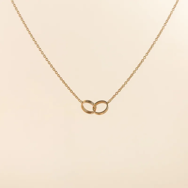 CARTIER Necklace Love Collection Pendant Rose Gold 18KR ose Gold One Size 44cm