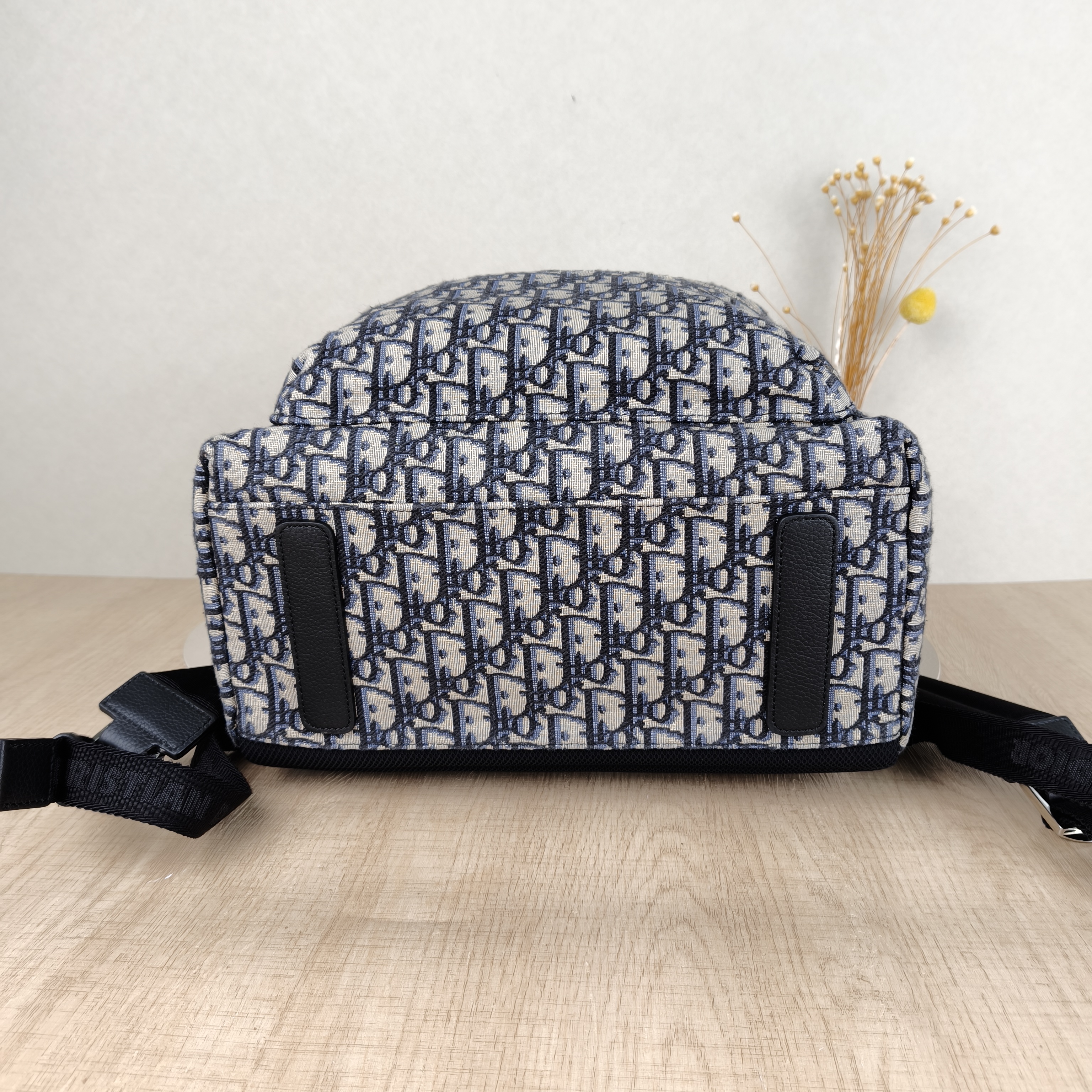 DIOR Backpack Backpack Blue Canvas One Size32 × 16 × 41 cm — cover view 4 of 5