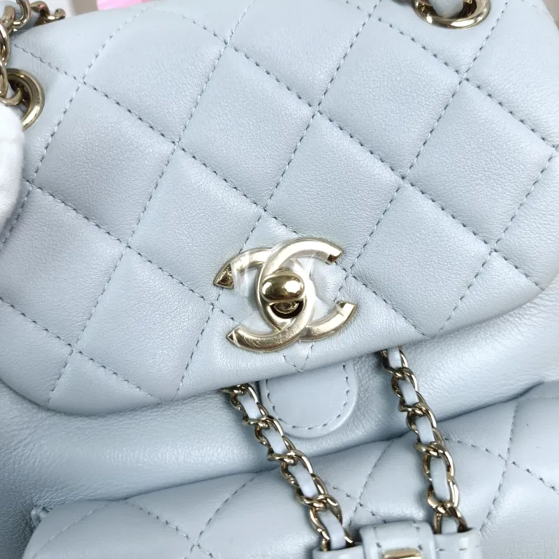 Chanel Backpack Duma Blue Lambskin Small18 × 12 × 18.5 cm — detail view 5 of 14