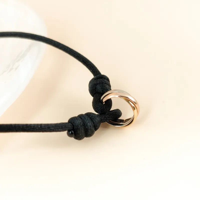 CARTIER Bracelet Trinity Collection Black 18KW hite Gold Yellow Gold Rose Gold One Size 22cm โ cover view 3 of 6