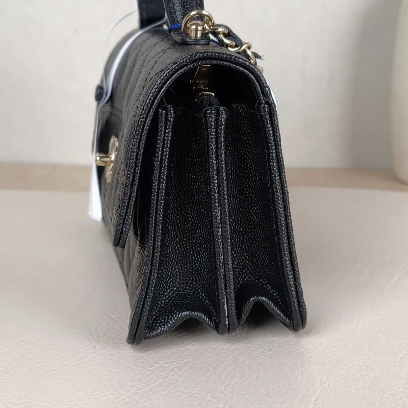 Chanel Crossbody Bag Black Grained Calfskin One Size19 × 7 × 11.5 cm — detail view 10 of 12