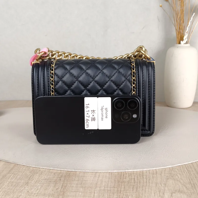 Chanel Crossbody Bag Le Boy Black Calfskin Small 20.5 × 8.5 × 12 cm 29 — cover view 2 of 5