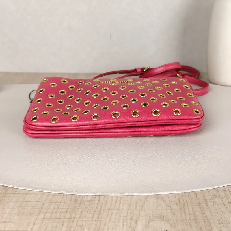 Miumiu Crossbody Bag Red Calfskin One Size20.5 × 2 × 11.5 cm — cover view 5 of 5