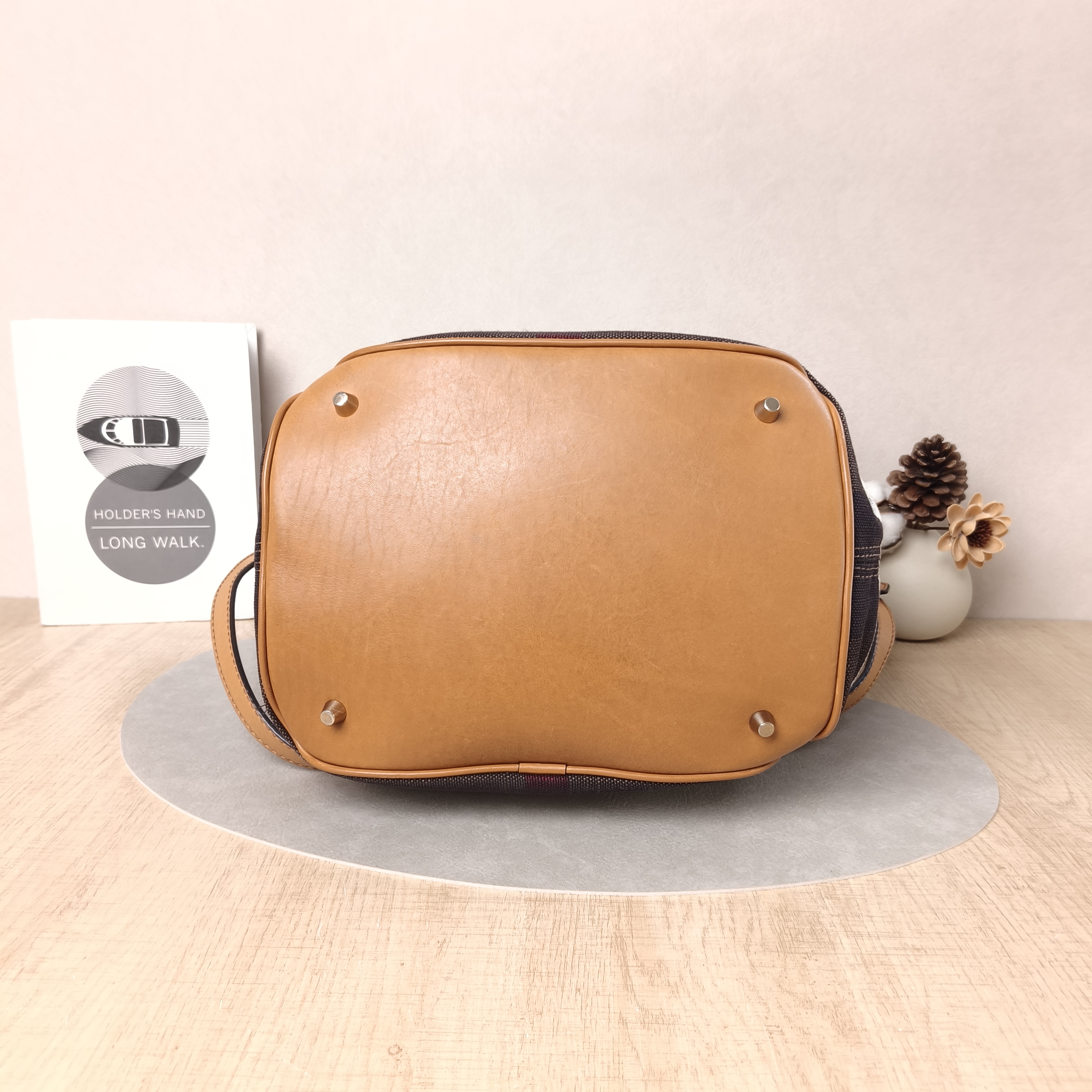 BURBERRY Crossbody Bag Canvas Bucket Bag Colorblock Canvas One Size26 × 20 × 34 cm — cover view 4 of 5