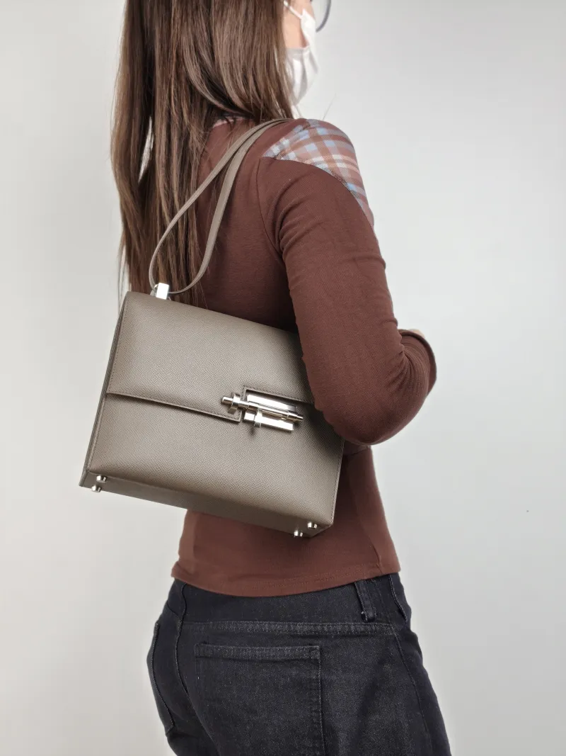 Hermès Crossbody Bag Verrou 23 Epsom Calfskin One Size 23 × 7 × 18 cm — on-model view 2 of 2