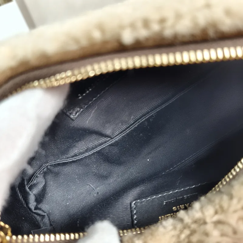 SAINT LAURENT Shoulder Bag Sade Brown Mini 20 × 10 × 10 cm — detail view 8 of 10