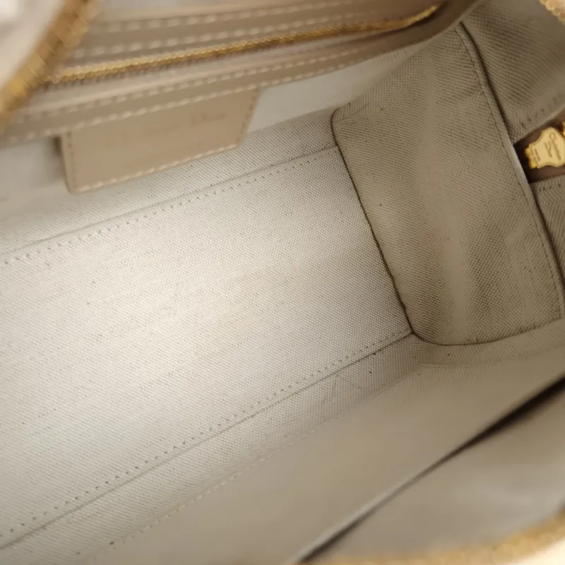 DIOR Shoulder Bag Groove 20 Top Handle Bag Taupe Canvas Small 20.5 × 12 × 13.5 cm — detail view 8 of 11