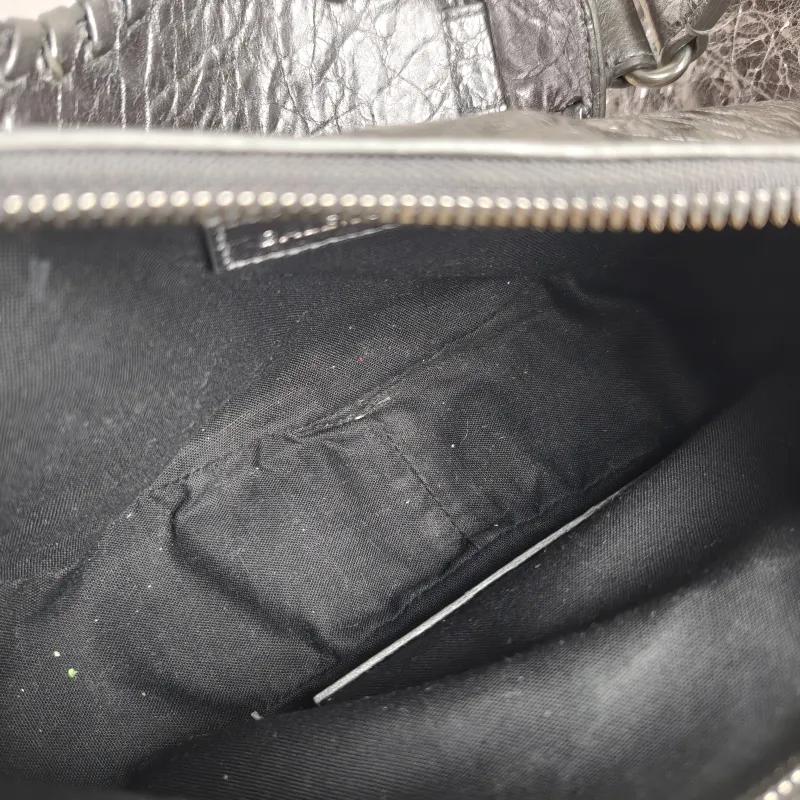 BALENCIAGA Crossbody Bag LE CAGOLE Silver Calfskin XS 26 × 7 × 16 cm — detail view 7 of 11