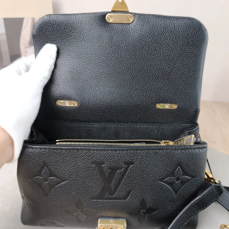 Louis Vuitton Crossbody Bag MADELEINE Black Monogram Empreinte Embossed Calfskin BB 24 × 8.5 × 17 cm — detail view 10 of 12