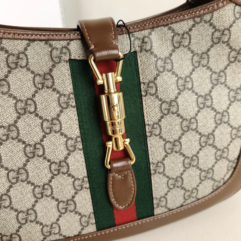 GUCCI Shoulder Bag Jackie 1961Collection Monogram PVC Medium 27.5 × 4 × 19 cm — detail view 7 of 12