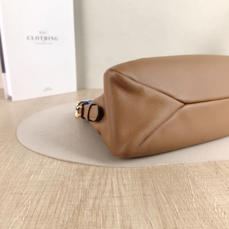 PRADA Shoulder Bag Aimée Brown Calfskin 31 × 9.5 × 18 cm — detail view 10 of 12