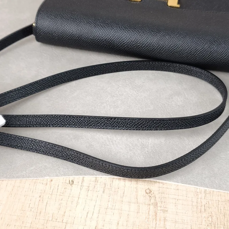 Hermès Crossbody Bag Constance To Go woc Gold-Tone Hardware Black Epsom Embossed Calfskin One Size 21 × 2 × 13 cm W — detail view 8 of 12