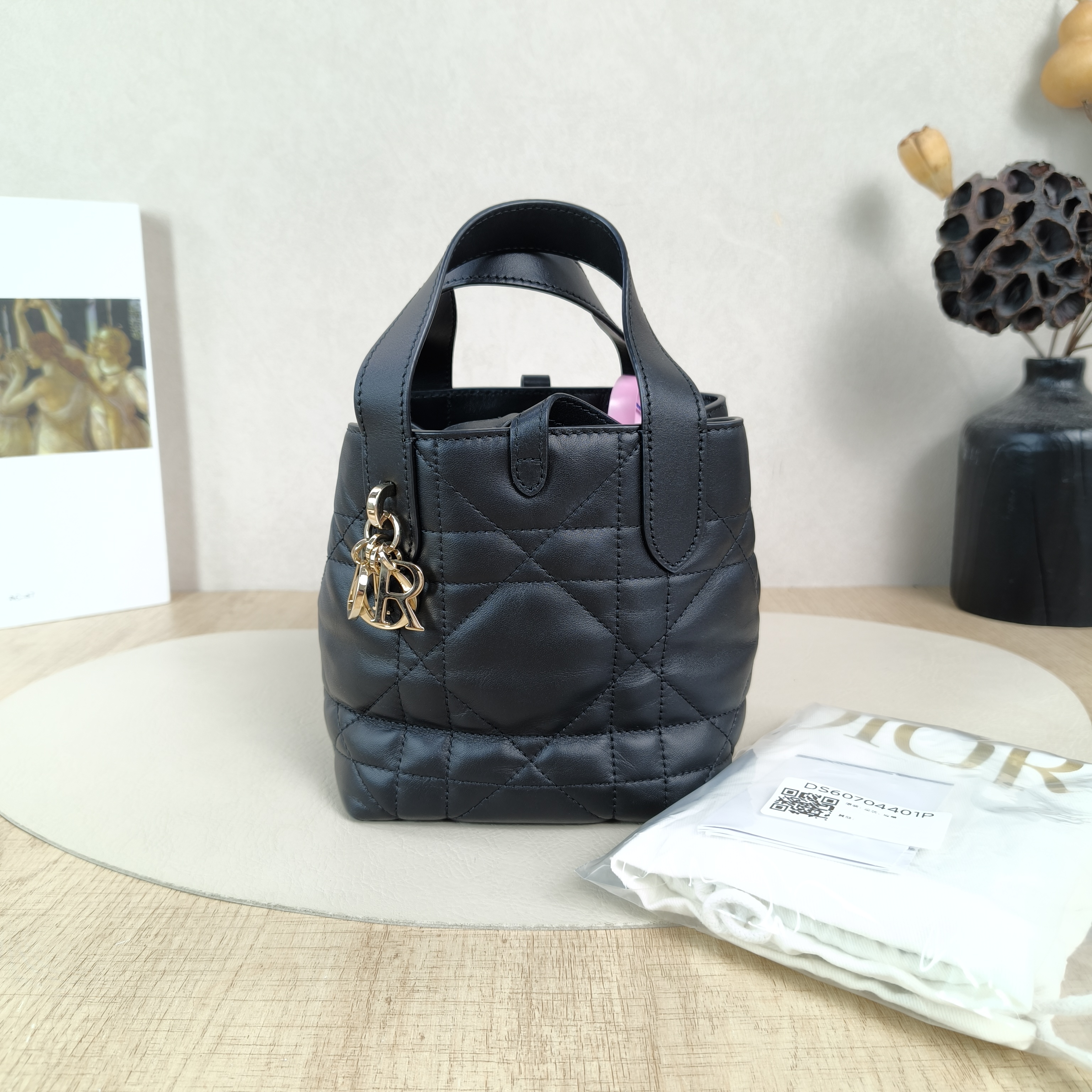 DIOR Shoulder Bag TOUJOURS Edition Black Calfskinmini13 × 12 × 15 cm — cover view 6 of 6