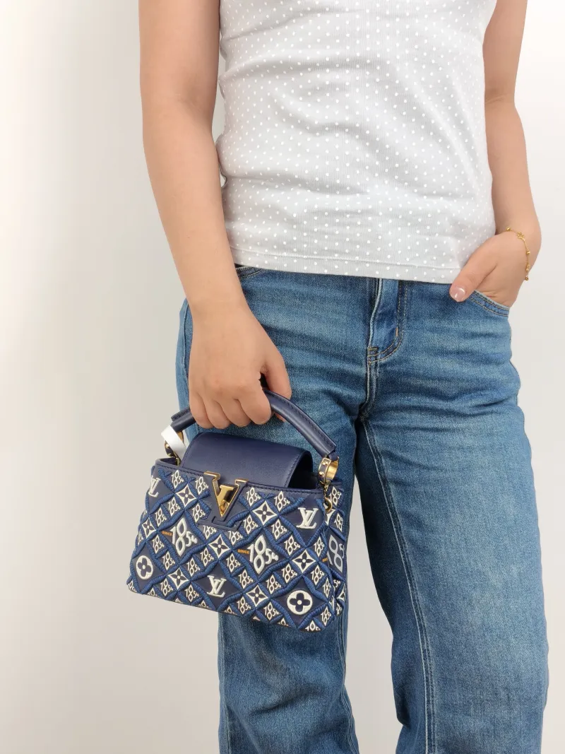 Louis Vuitton Crossbody Bag Capucines 1854 Calfskin Embroidered Mini 21 × 8 × 14 cm — on-model view 1 of 3