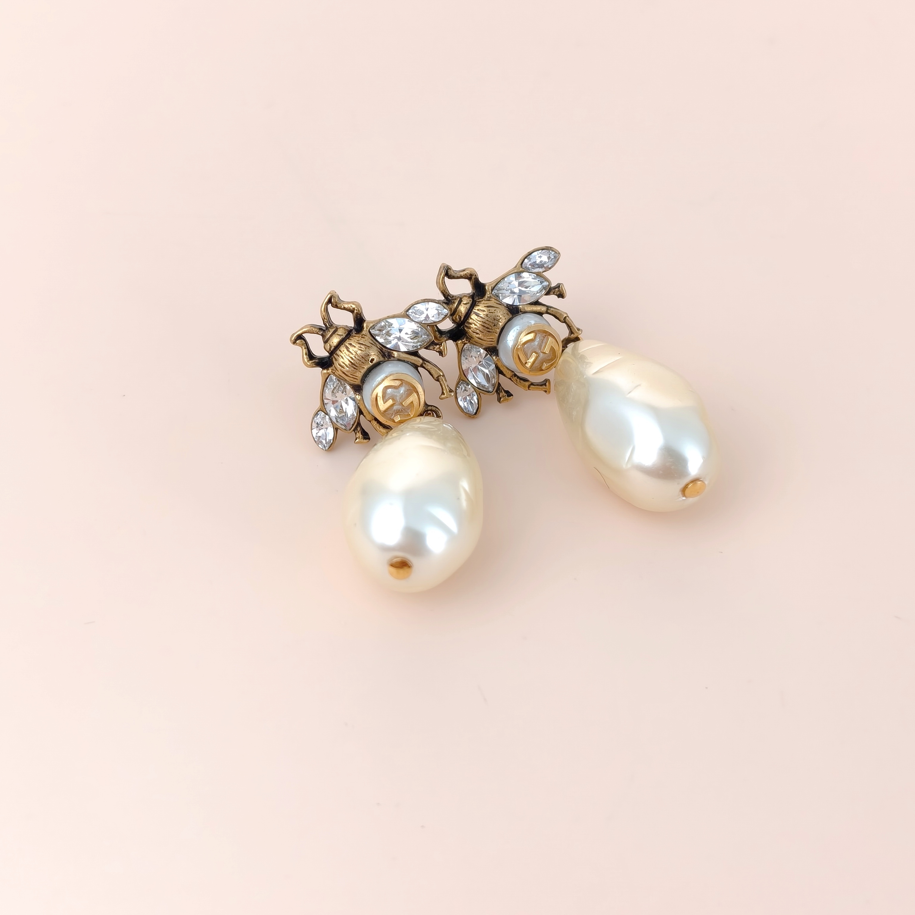 GUCCI Earrings Pearl Earrings Gold Pearl One Size — cover view 4 of 7
