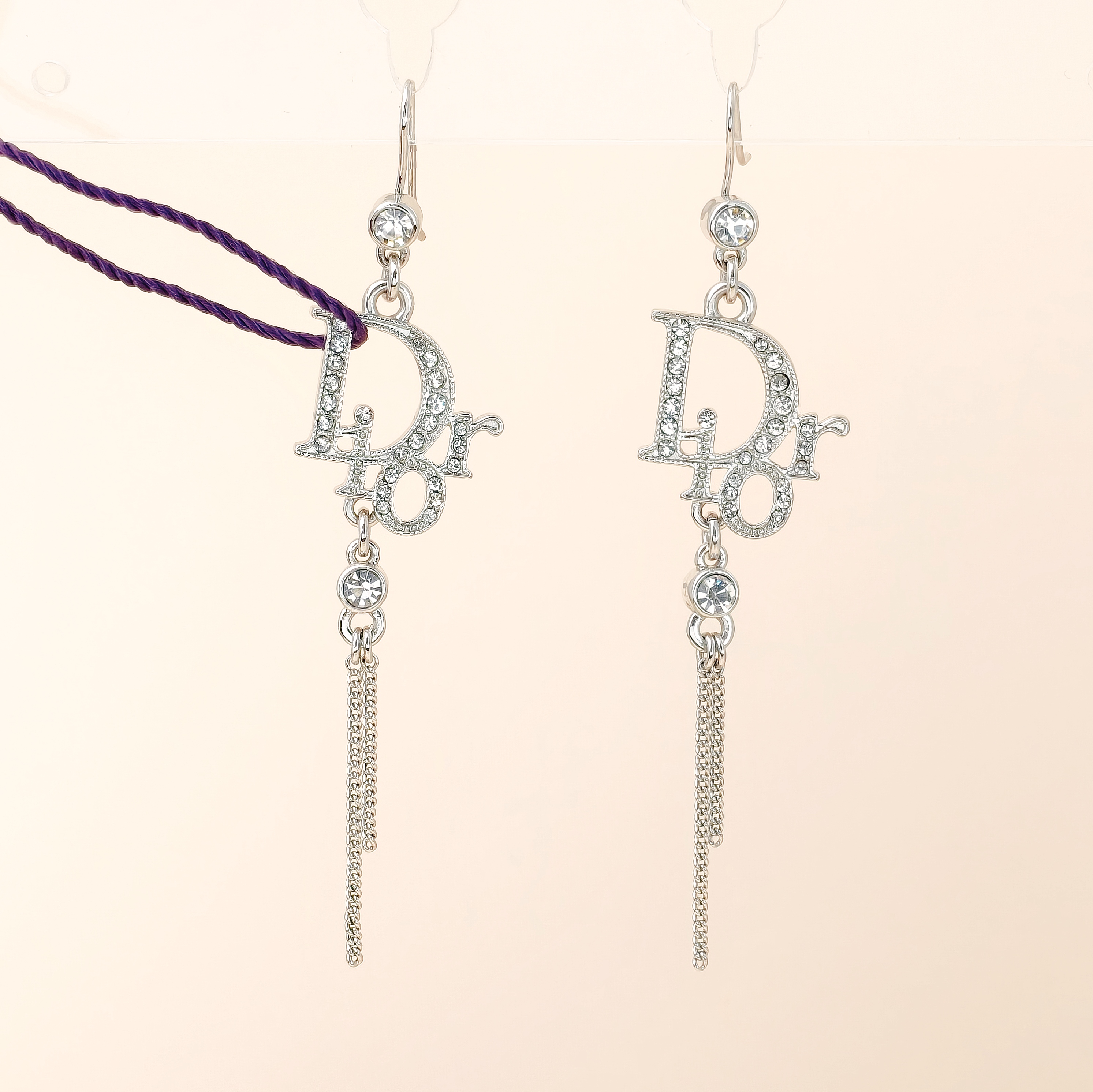 DIOR Earringslogo Earrings Silver One Size