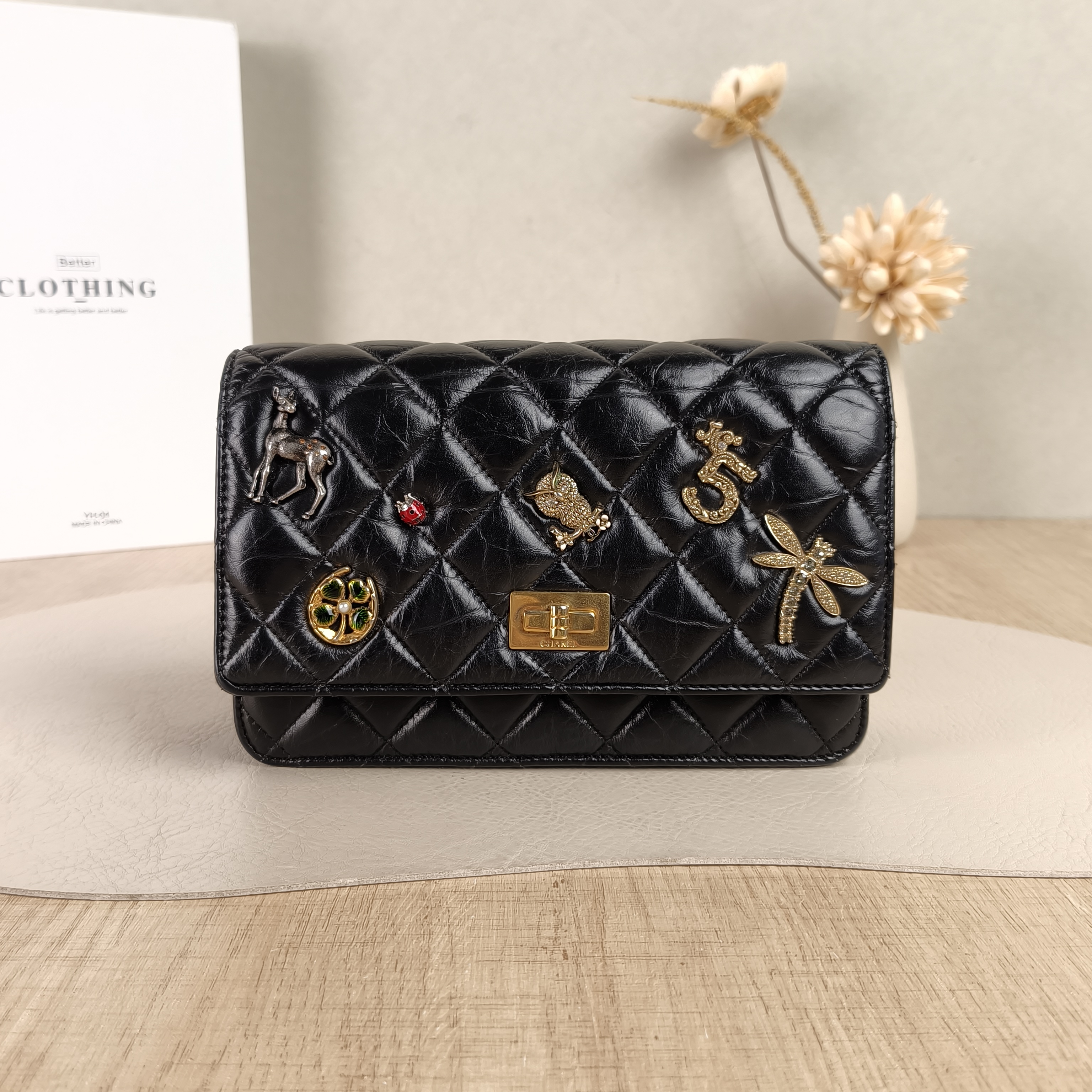 Chanel Crossbody Bag2.55 woc Black Edition Calfskin One Size19.2 × 3.5 × 12.3 cm