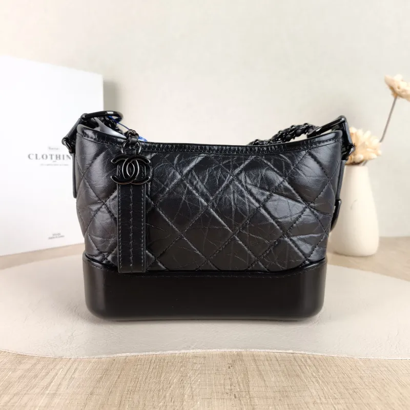 Chanel Crossbody Bag Gabrielle Gabrielle Bag Black Calfskin Small 20 × 8 × 15 cm 28