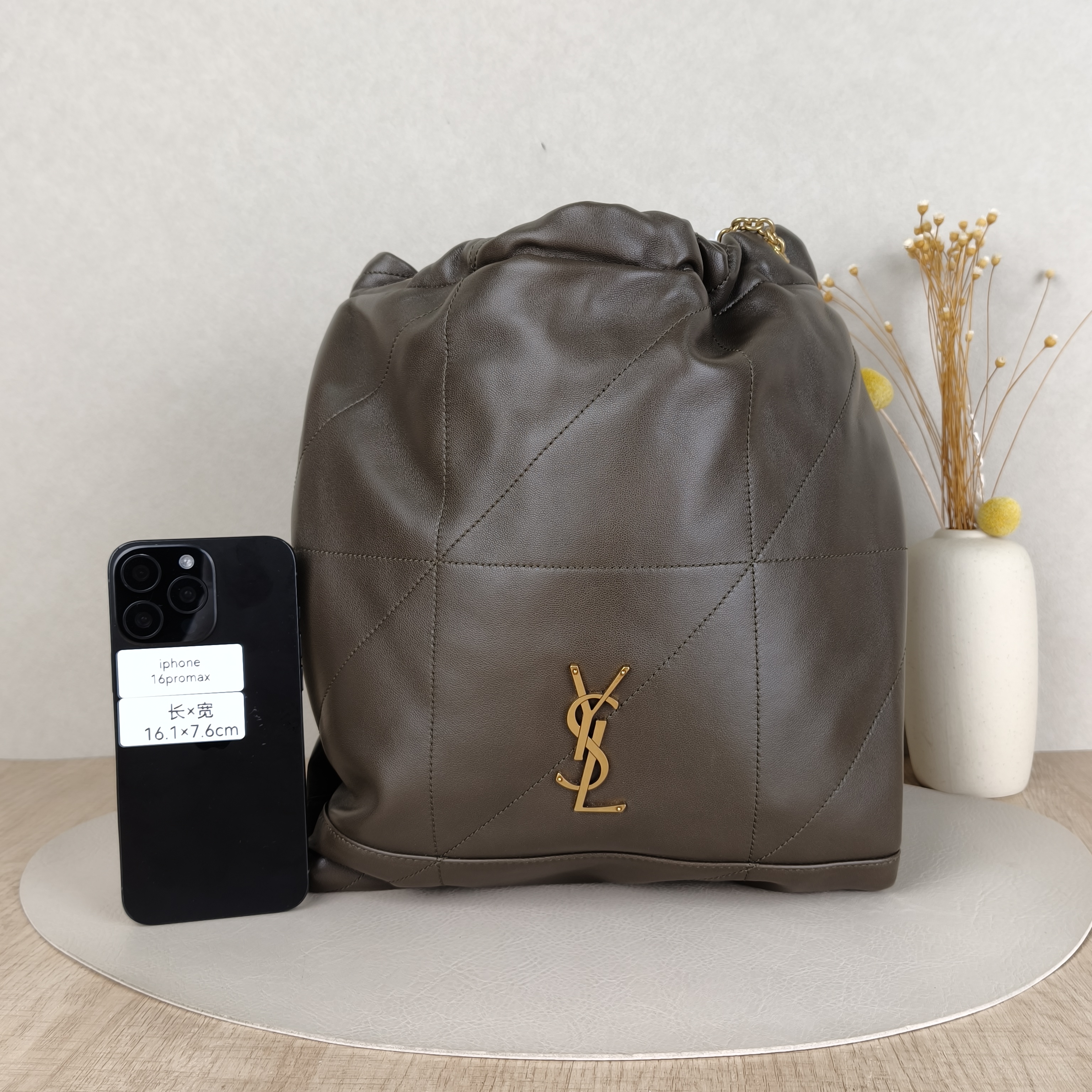 SAINT LAURENT Shoulder Bag JAMIE POCHON Lambskin Medium 27 × 3 × 34 cm — cover view 3 of 5