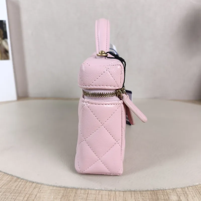 Chanel Crossbody Bag lp Box Bag Top Handle Crossbody Bag Pink Calfskin One Size 19.5 × 5 × 17 cm — detail view 13 of 14