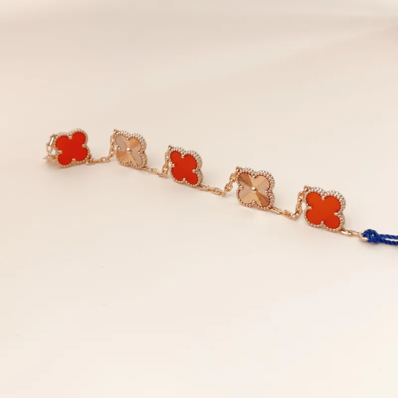 Van Cleef & Arpels Bracelet Alhambra Alhambra Collection Five-Motif Bracelet 18KR ose Gold Vintage Small 19cm — cover view 3 of 13