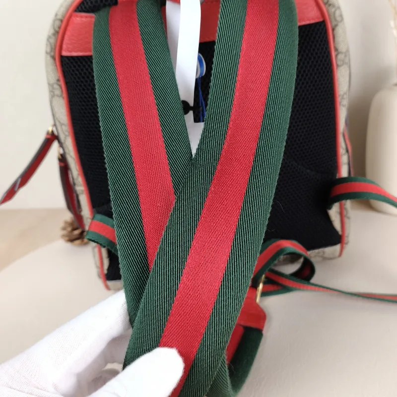 GUCCI Backpack Embroidered Backpack Monogram PVC One Size 22 × 11 × 27 cm — detail view 1 of 10