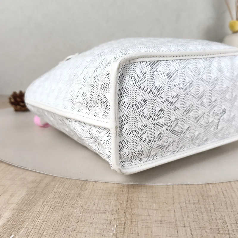 GOYARD Top Handle Bag ANJOU Shopping Tote White PV Cmini19.5 × 9 × 19.5 cm — detail view 9 of 11