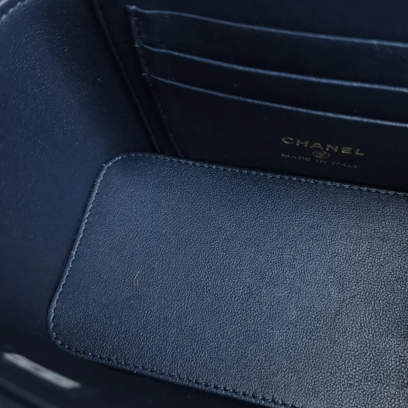 Chanel Crossbody Bag Edition Woven Blue Waxed Leather Mini 16 × 8 × 9.5 cm — detail view 8 of 12
