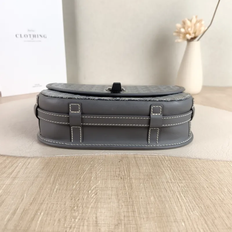 GOYARD Crossbody Bag BELVEDERE Messenger Bag Grey PVC Small 22 × 7 × 16 cm — cover view 2 of 5