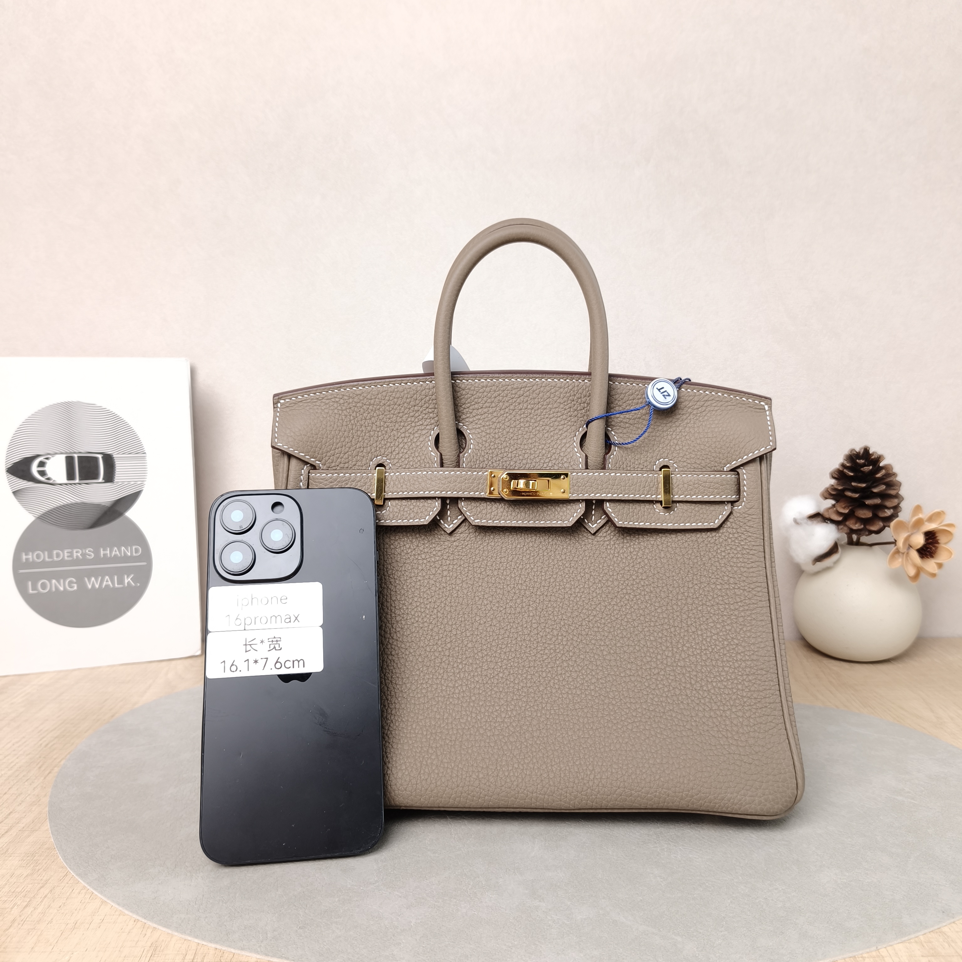 Hermès Top Handle Bag Birkin 25 Gold-Tone Hardware18 Togo Calfskin Small25 × 13 × 20 cm — cover view 5 of 6