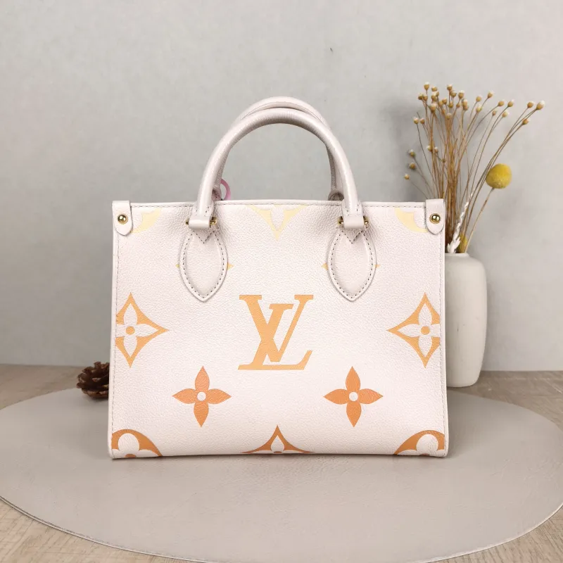 Louis Vuitton Shoulder Bag Onthego Beige Empreinte Embossed Calfskin Small 25 × 11.5 × 19 cm — cover view 3 of 5