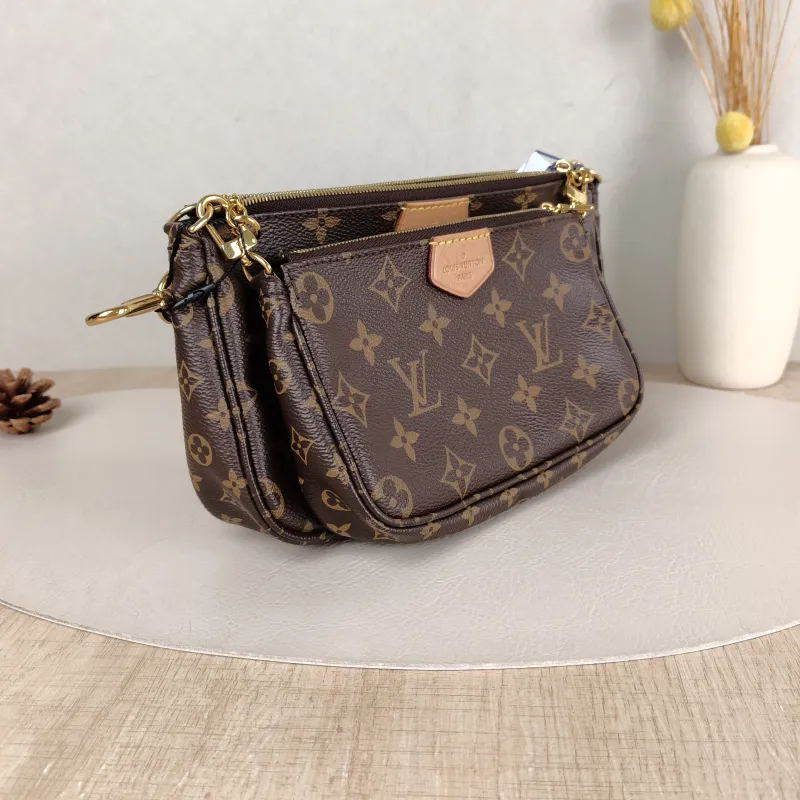 Louis Vuitton Crossbody Bag Multi Pochette Accessoires Shoulder Strap PVC Small 24 × 4 × 13.5 cm — cover view 3 of 5